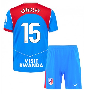 Atletico Madrid Clement Lenglet #15 Tredjetrøje Børn 2025-26 Kortærmet (+ Korte bukser)